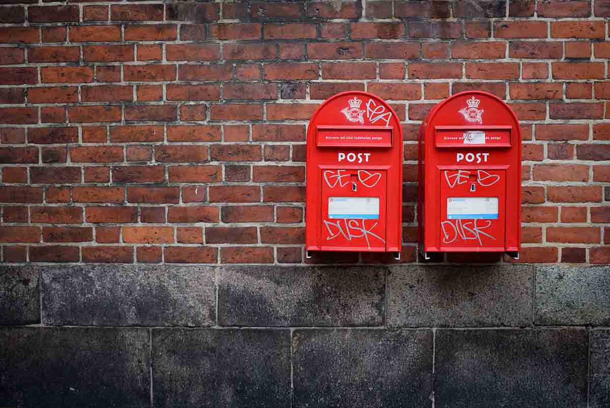 Post boxes on a wall