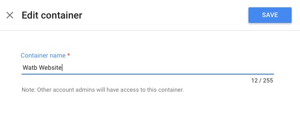 Change your Container Name