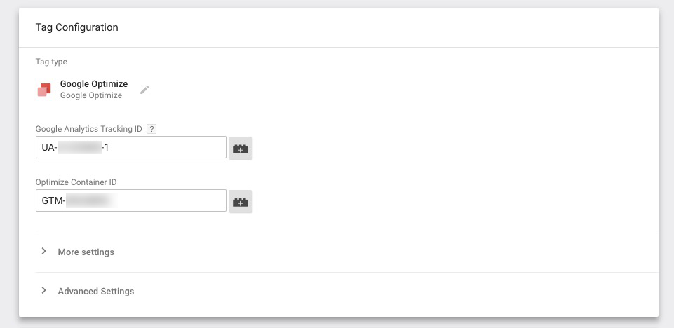 Google Tag Manager Tracking ID