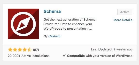 Schema Wordpress Plugin