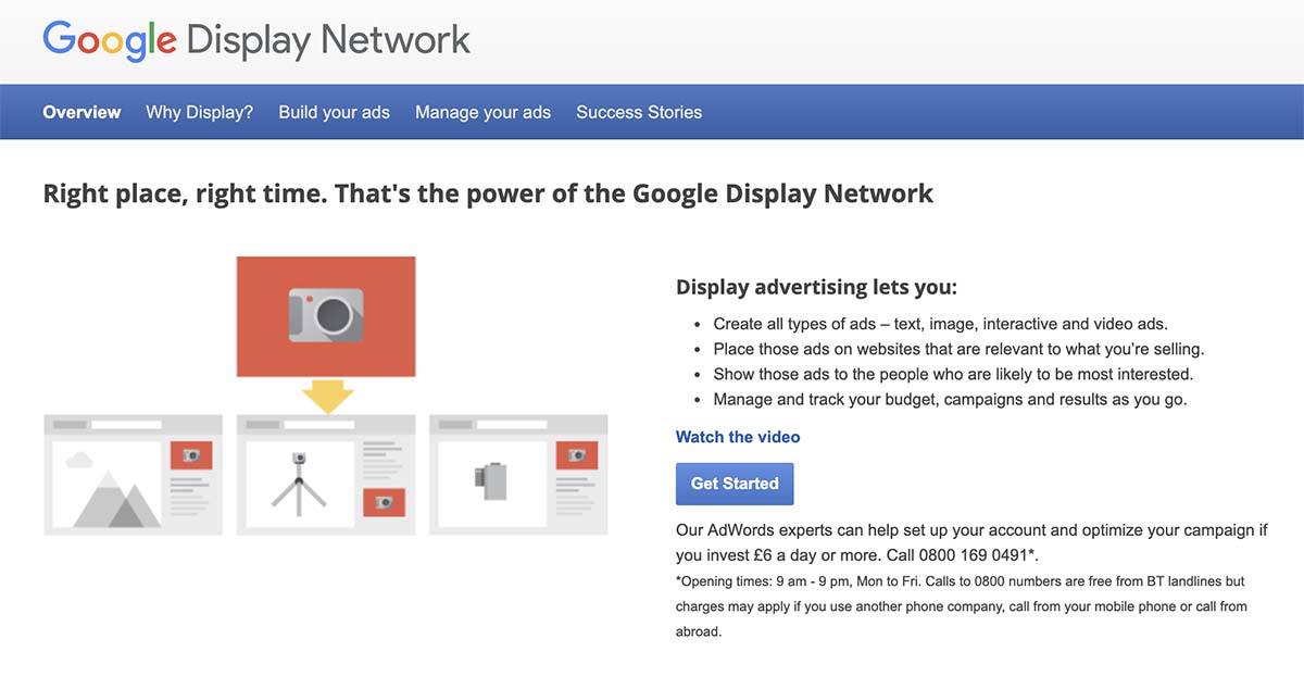 Screenshot of Google Display Network